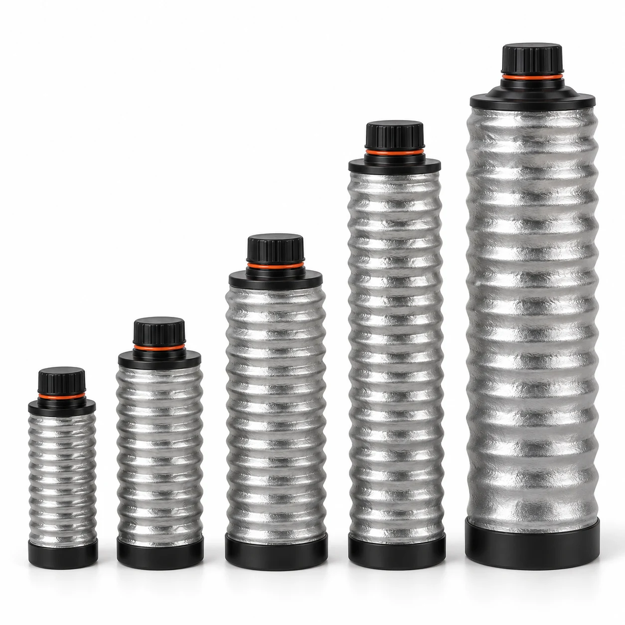 Custom bellows grease cartridge capacity range