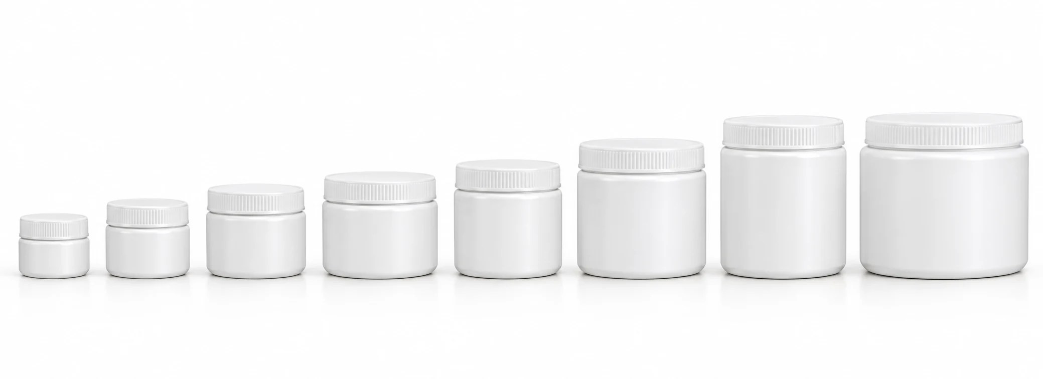 Jar and bottle size range