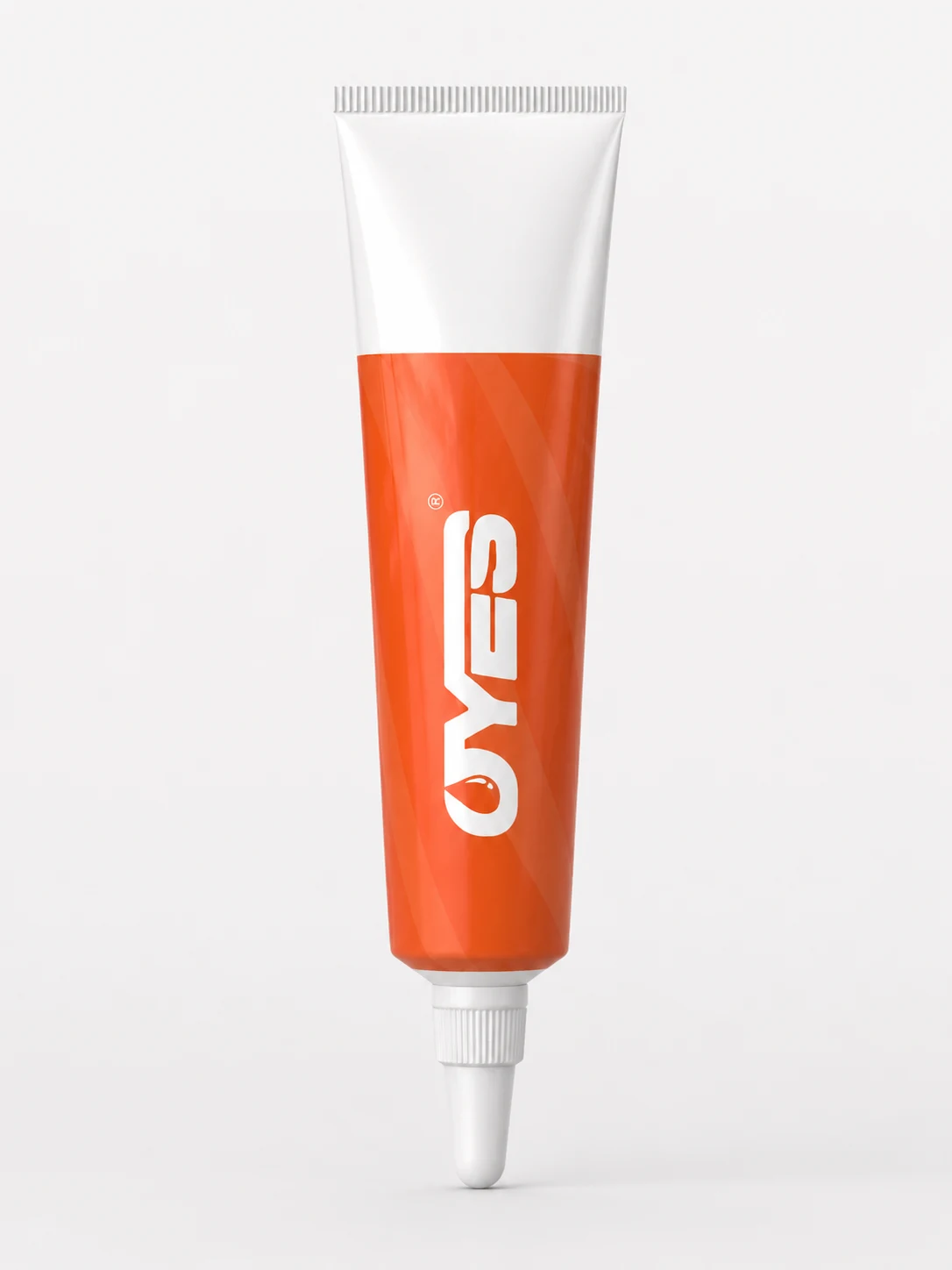 OYES orange and white custom lubricant tube packaging