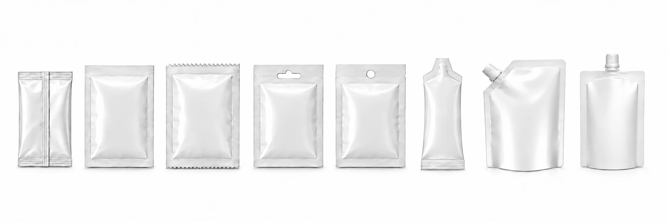 Eight sachet seal and dispensing structures